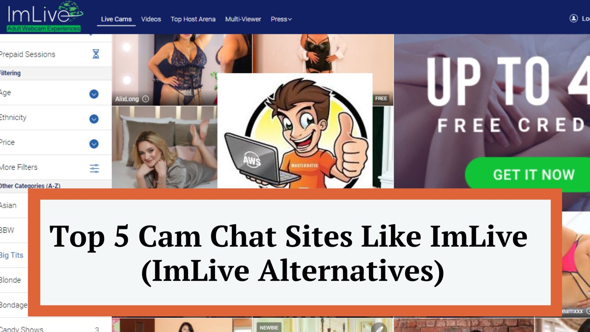 Top 5 Cam Chat Sites Like ImLive (ImLive Alternatives)